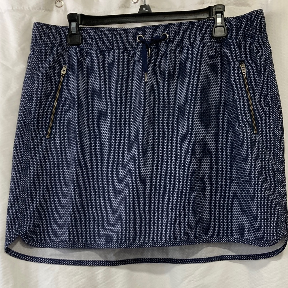 Athleta Navy Mini Skirt with White Dots